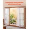 White Sheer Curtains Set of 2 Panels Rod Pocket Lightweight Window Drapes